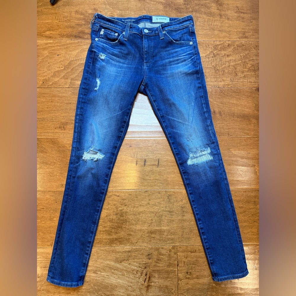 AG Adriano Goldschmied The Legging Ankle Skinny Jeans Distressed